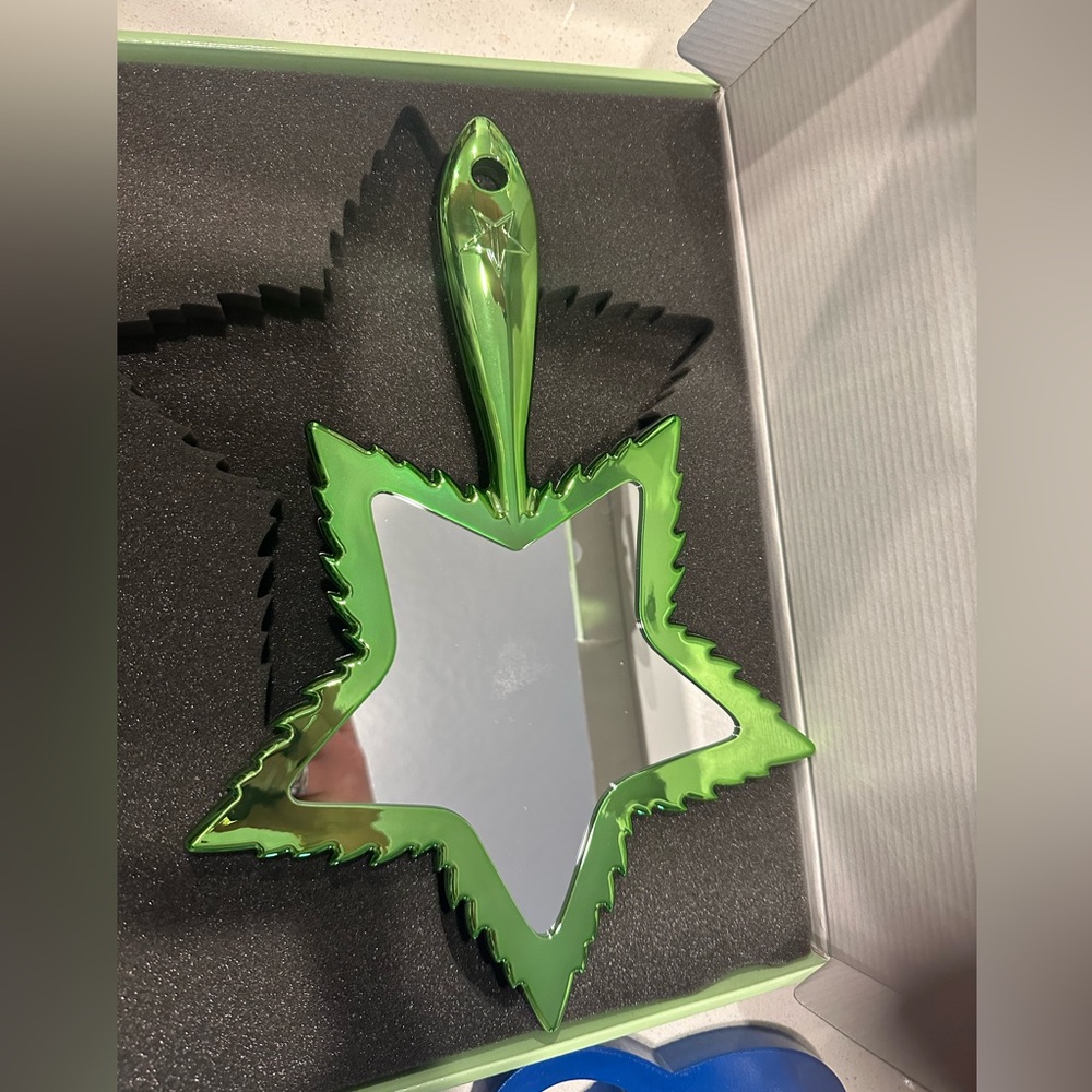 Jeffree star green chrome hand mirror